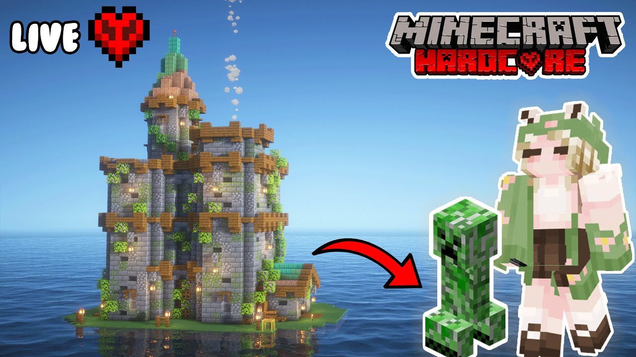 Building a Creeper Farm in Hardcore Minecraft 💗 Livestream