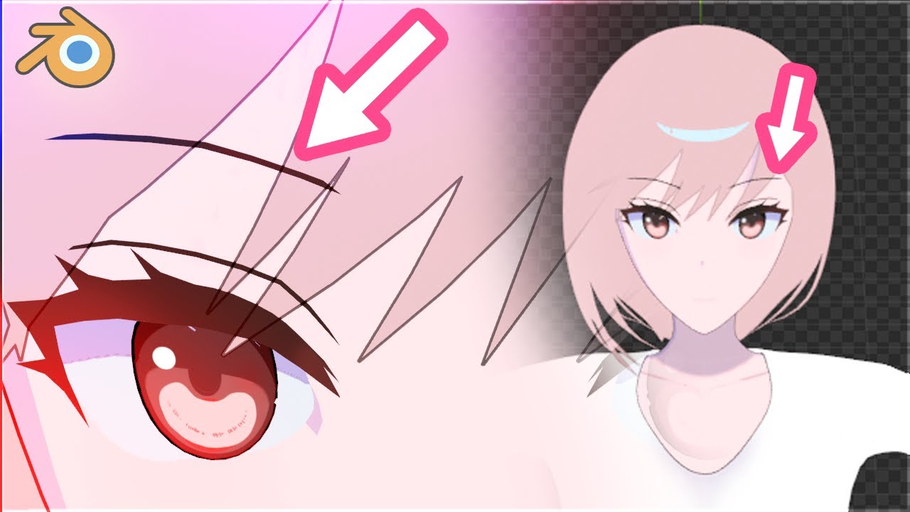 Blender Anime SECRET: See Eyebrows Through Hair (3 WAYS!)