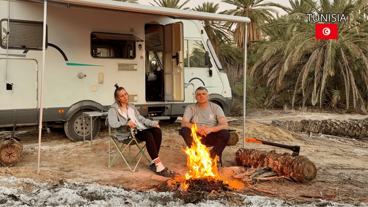 Night Camp in a Date Palm Forest 🔥 | Real Camping Sounds