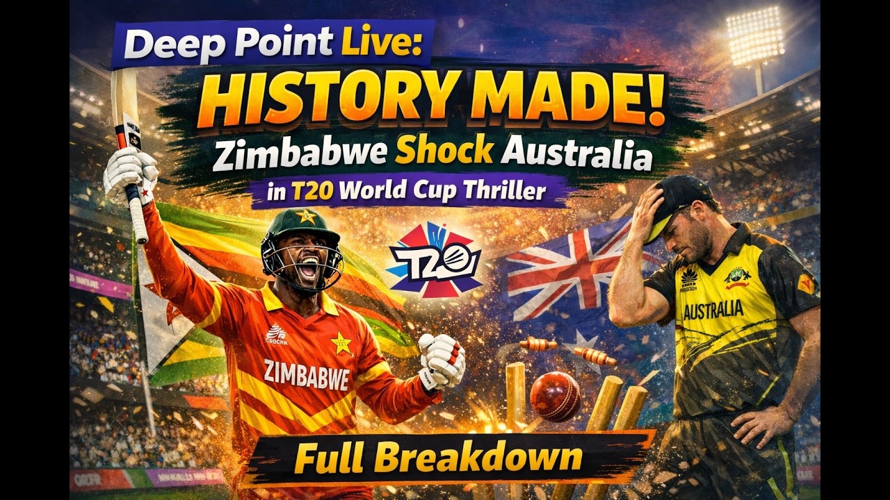 Deep Point Live: HISTORY MADE! Zimbabwe Shock Australia in T20 World Cup Thriller | Full Breakdown