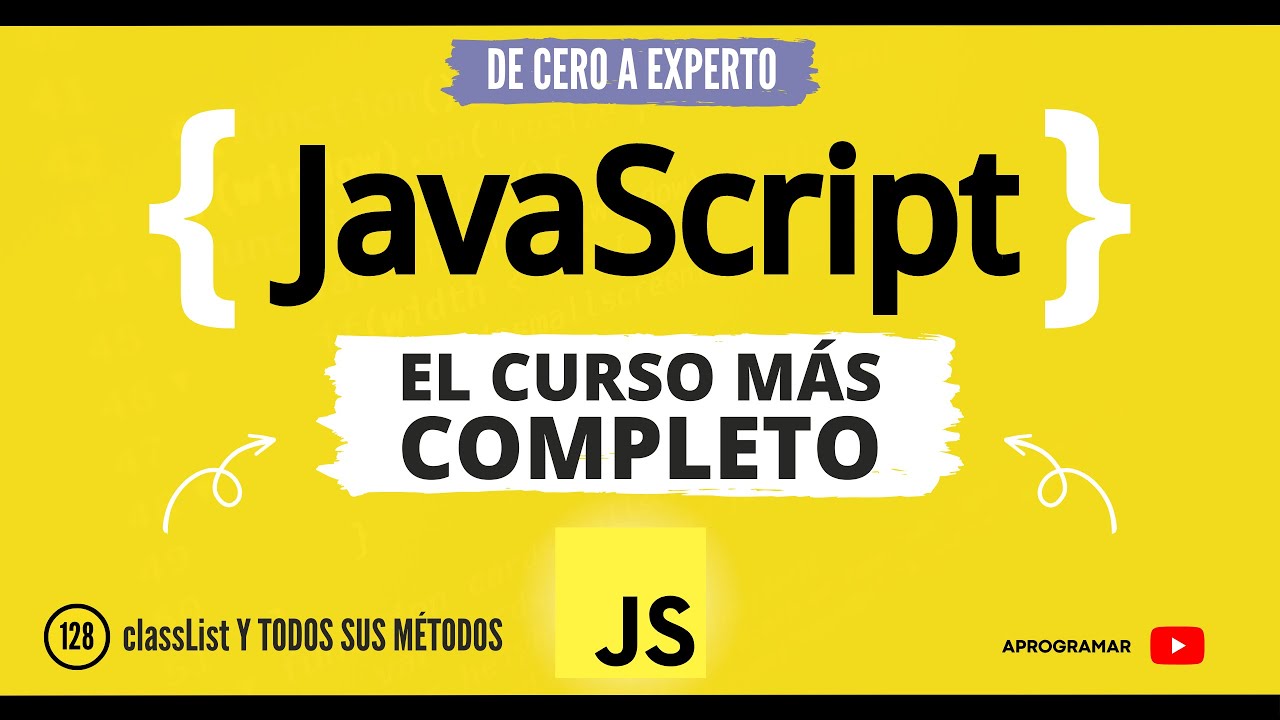 Aprogramar con JavaScript - 128 Trabajar con la propiedad classList y sus métodos