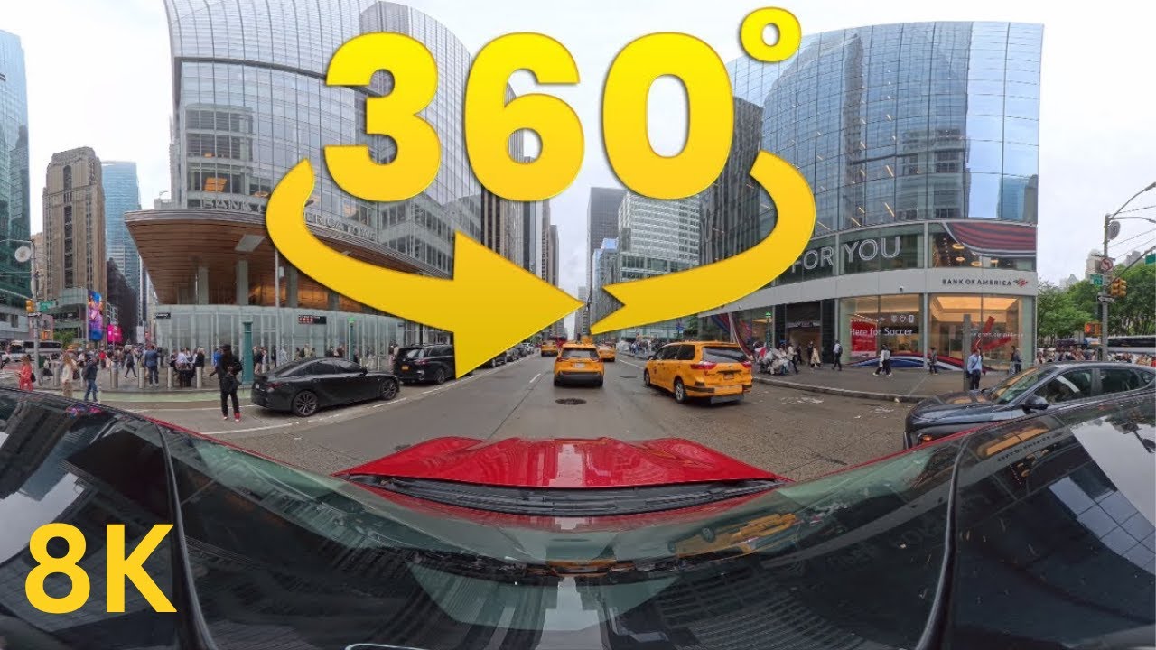 360° VR NYC Drive Cloudy Day – Greenwich & West Village in 8K