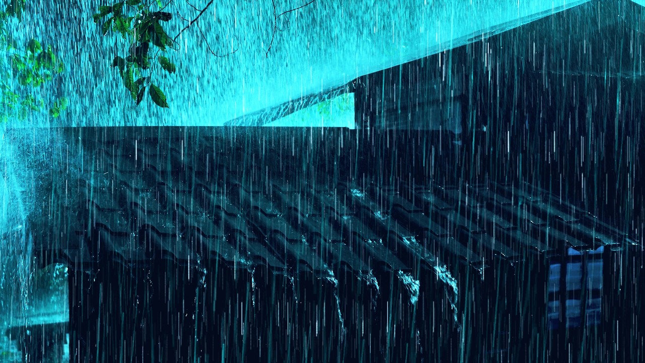 Endless Rainfall Above The Roof With Thunder 🌧️ Natural Sleep Sounds For Deep Sleep And Focus