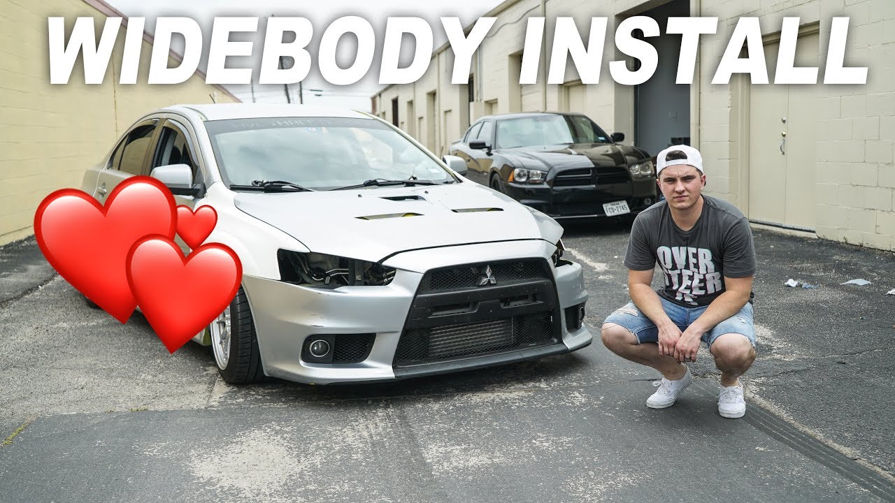 EVO X WIDEBODY INSTALL!!