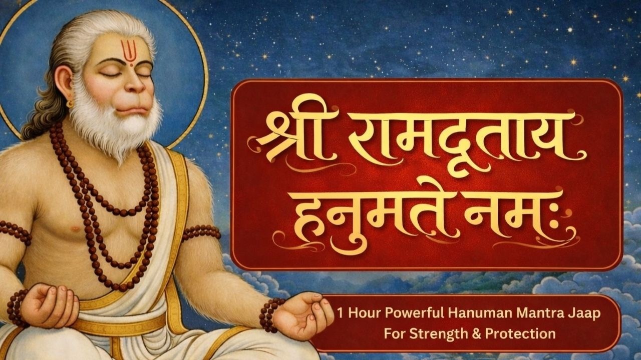 ॐ श्रीराम दूताय हनुमते नमः | 1 Hour Powerful Hanuman Mantra Chant