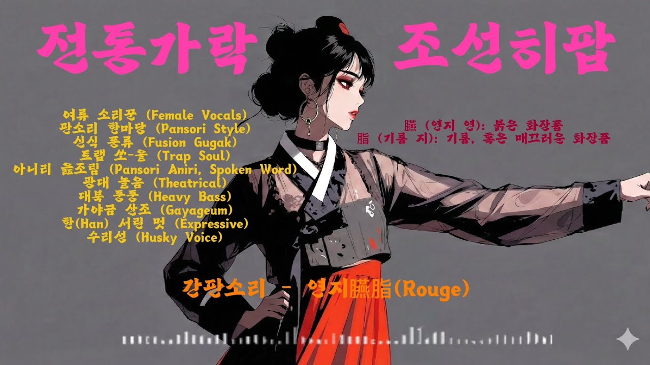 ​[Playlist] 조선의 힙한 사랑가, '연지(ROUGE)' 🏮 | Fusion Gugak Hip-hop (Suno AI)