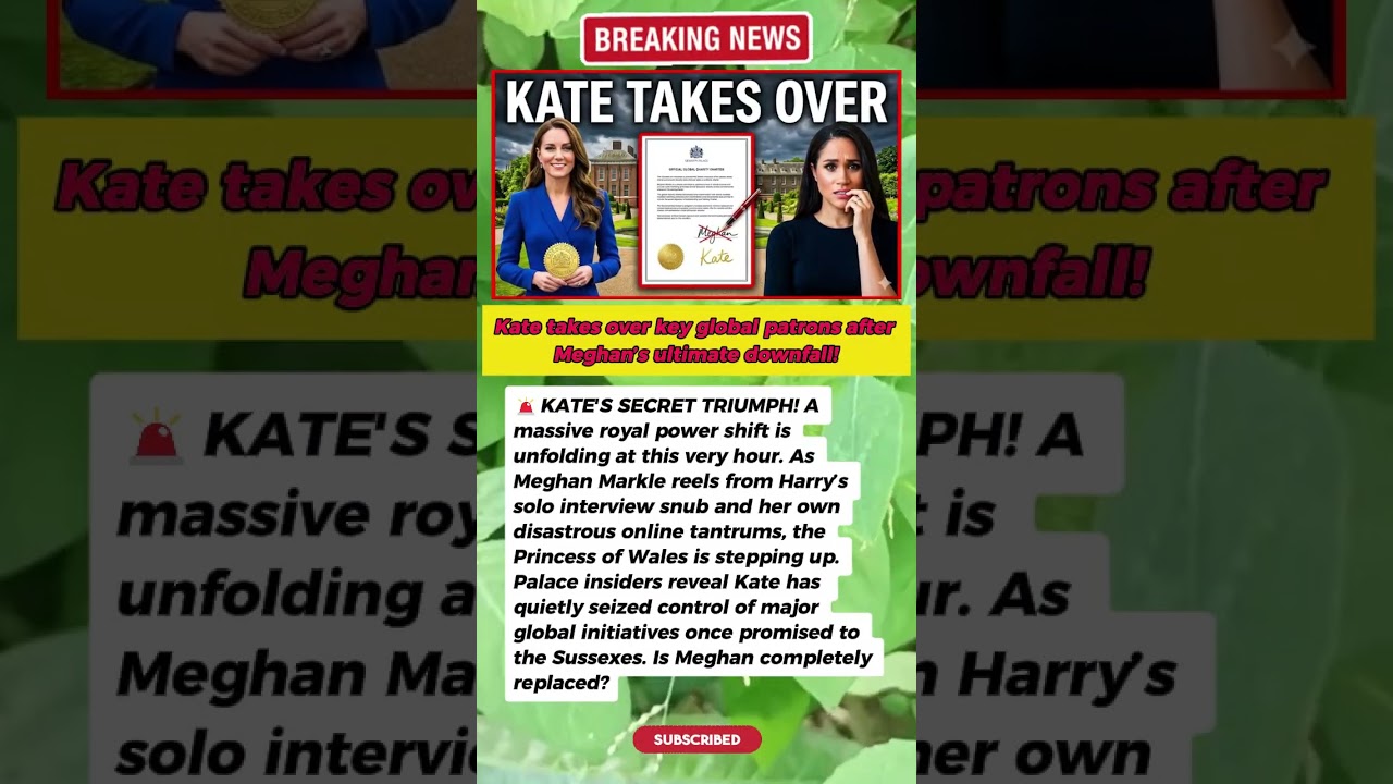REPLACED! 👑 Kate Takes Meghan&rsquo;s Royal Roles After Solo Interview Snub! ❌ #RoyalFamily #Shorts