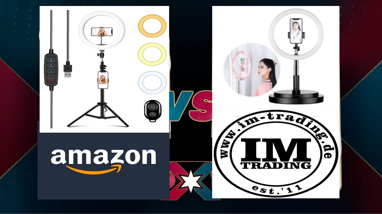 Das beste LED HANDYSTATIV für deine TIKTOK und YOUTUBE Videos // AMAZON vs. IM Trading // UNBOXING