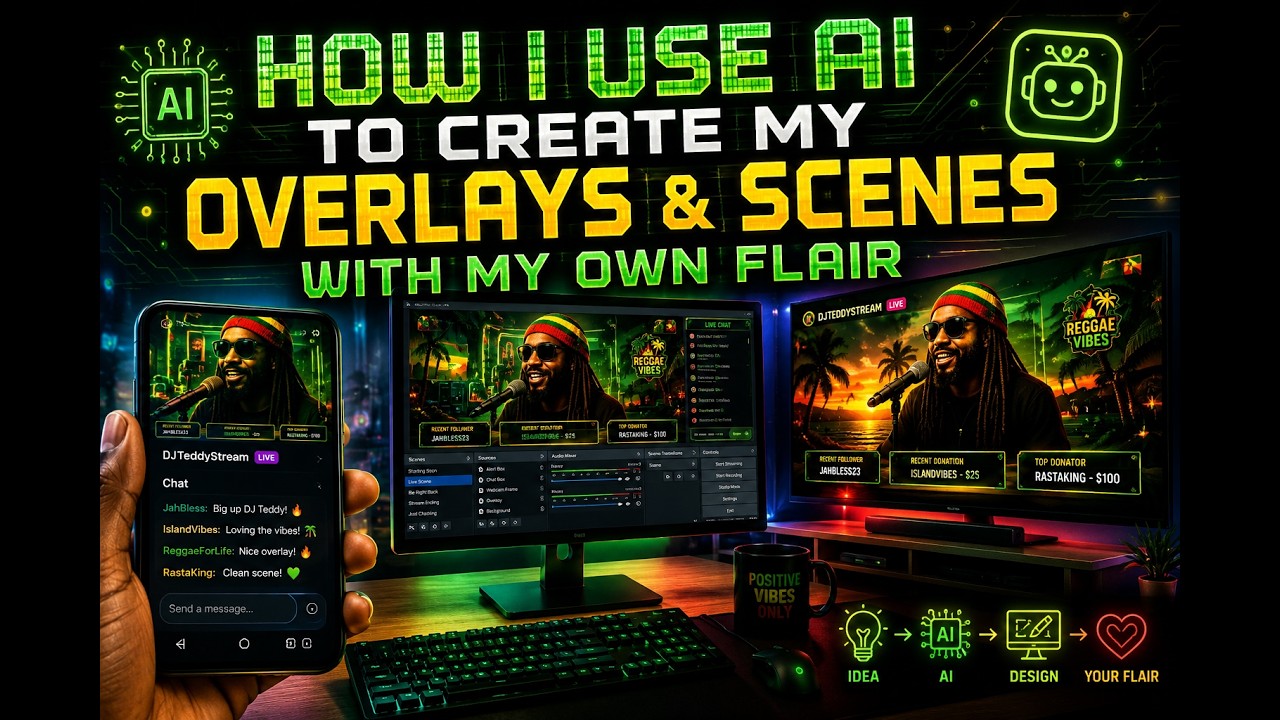 How I Use AI To Create My Overlays & Scenes With My Own Flair