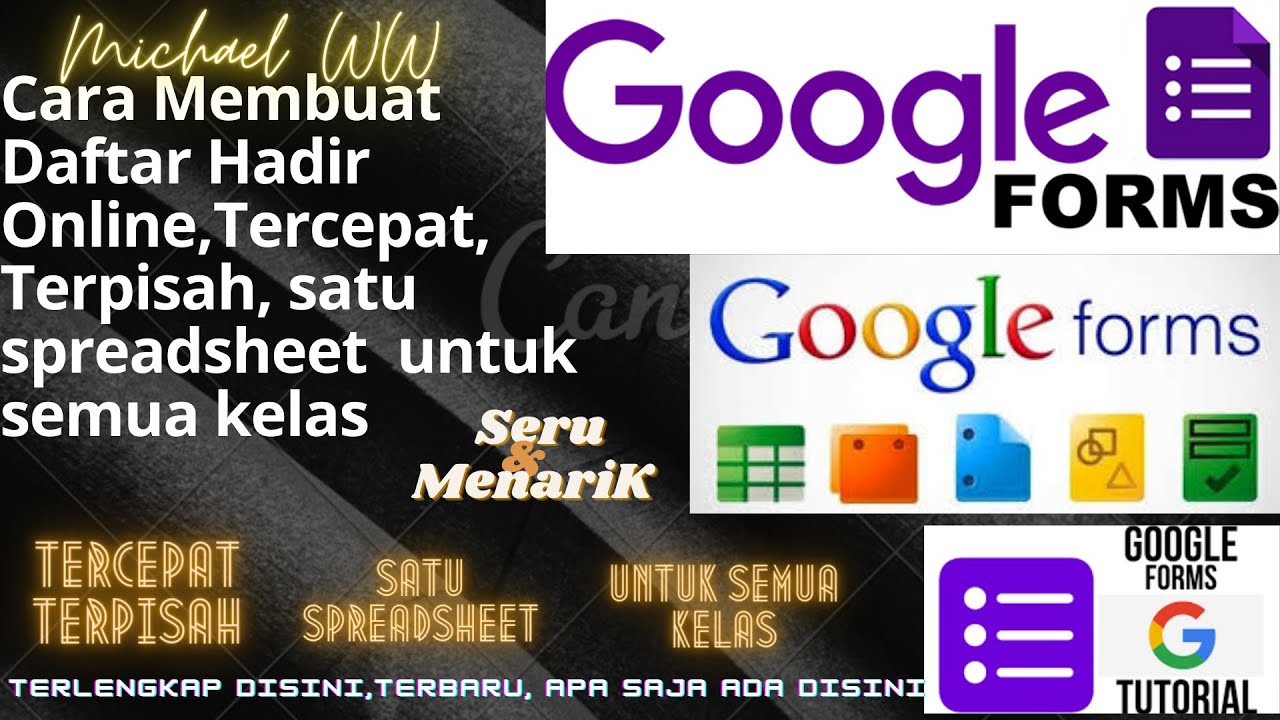 Cara Membuat Daftar hadir Online, Tercepat Dan Terpisah,  Satu Spreadsheet Untuk Semua Kelas (Bag 5)