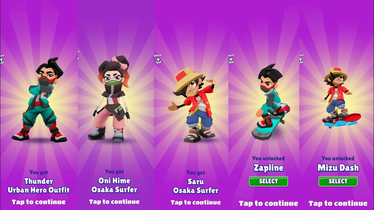 Subway Surfers 2025 : New Characters & New Hoverboards of Subway Surfer World Tour Osaka 2025