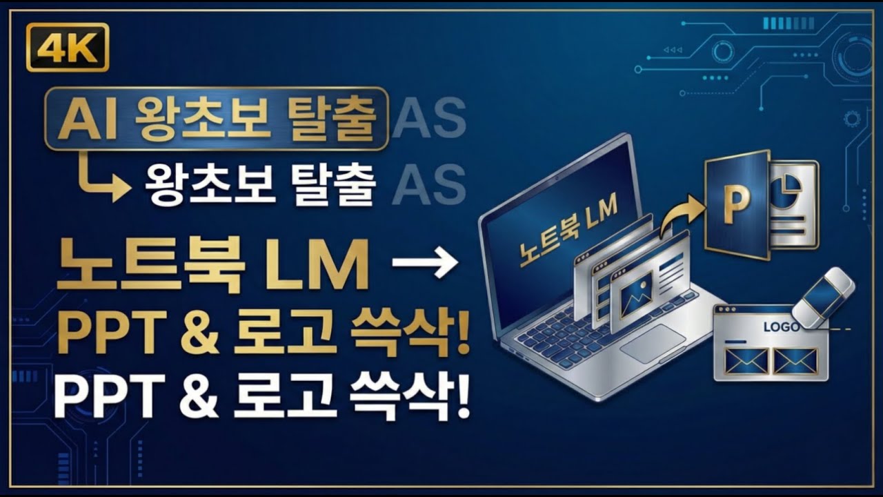[AI 활용 꿀팁] 노트북 LM 내용을 PPT로 변환하는 완벽 가이드 (깔끔한 로고 정리까지)