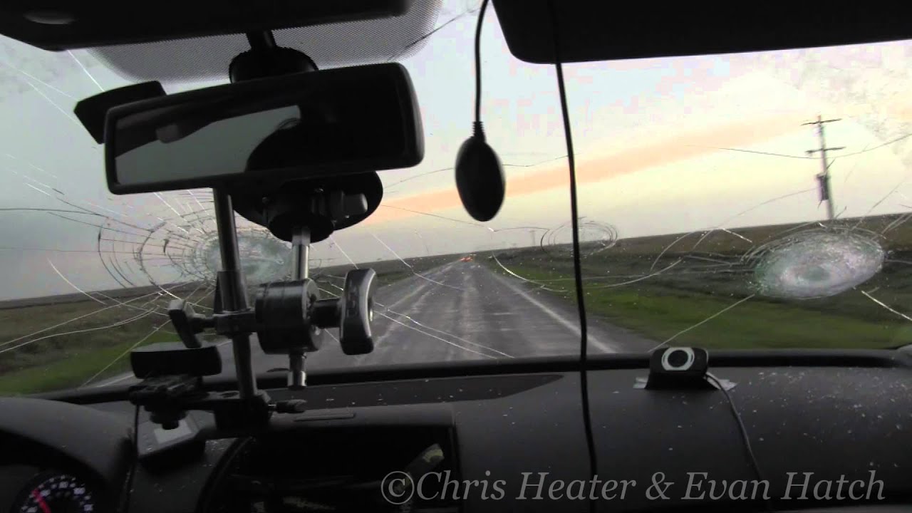 Elmer, OK Tornado and Softball Hail/Destroyed Windshield