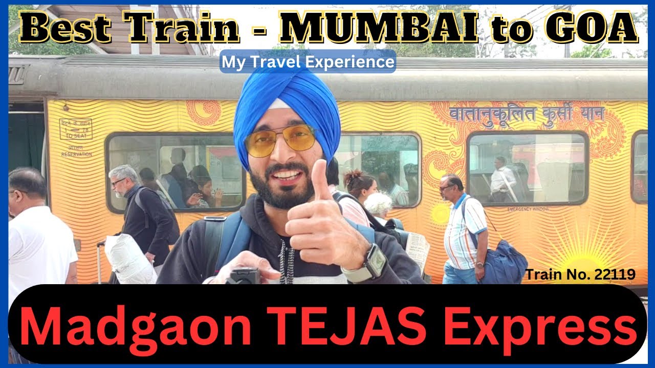 MUMBAI to GOA Best Train || MADGAON TEJAS Express Train No. 22119 || Anchor RATAN