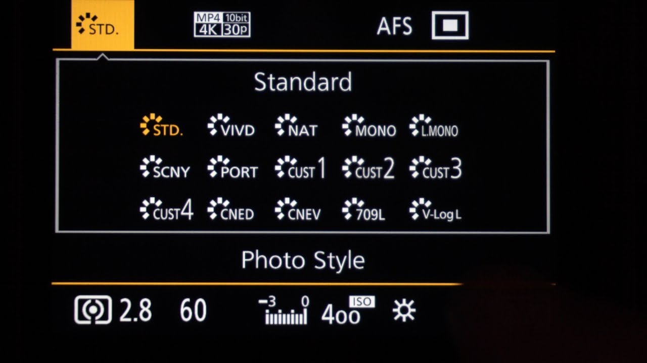 Panasonic GH5: V-Log L Activation