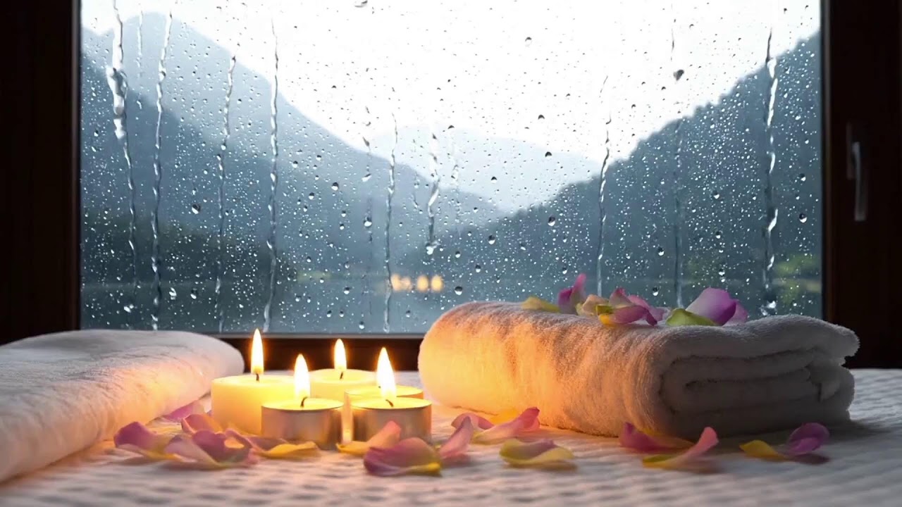 Rainy Day Spa Retreat 🌿 Calming Rain Sounds for Sleep, Study & Relaxation