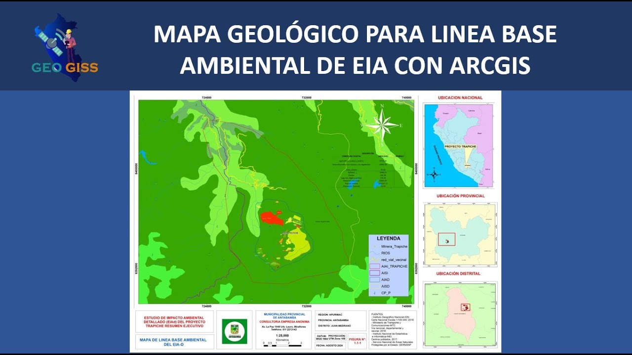 MAPA GEOLÓGICO PARA LINEA BASE AMBIENTAL DE EIA CON ARCGIS
