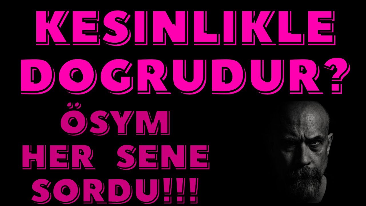 ÖSYM'NİN İSTİSNASIZ HER SENE SORDUĞU Tek Çift Her Zaman Kesinlikle DOĞRUDUR SORULARI GARANTİ YOLU!