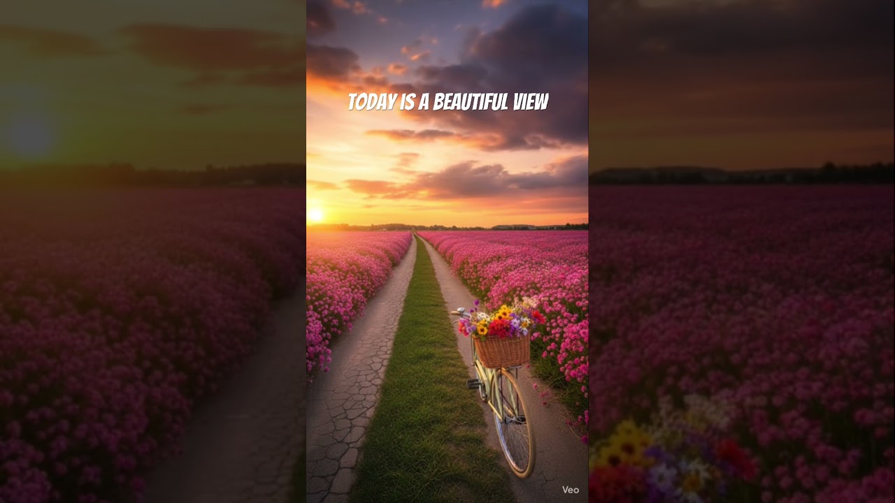 *"Nature’s Magic Without Words 🌅✨"*  *"Just You and the Sky – No Noise, No People 🌼🌤️"*