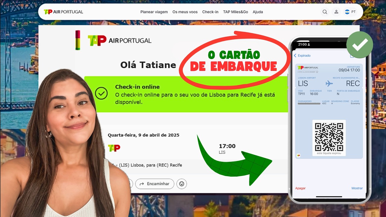 Como fazer CHECK-IN na TAP Air Portugal pelo CELULAR | Bora Tati