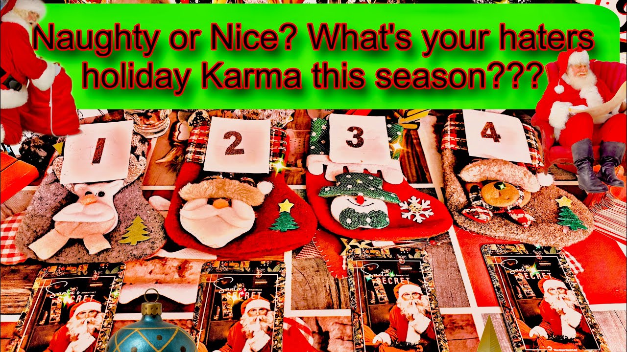 Pick a card Naughty or Nice What’s your haters holiday karma this holiday season??? ☃️🎅🏼🗓️