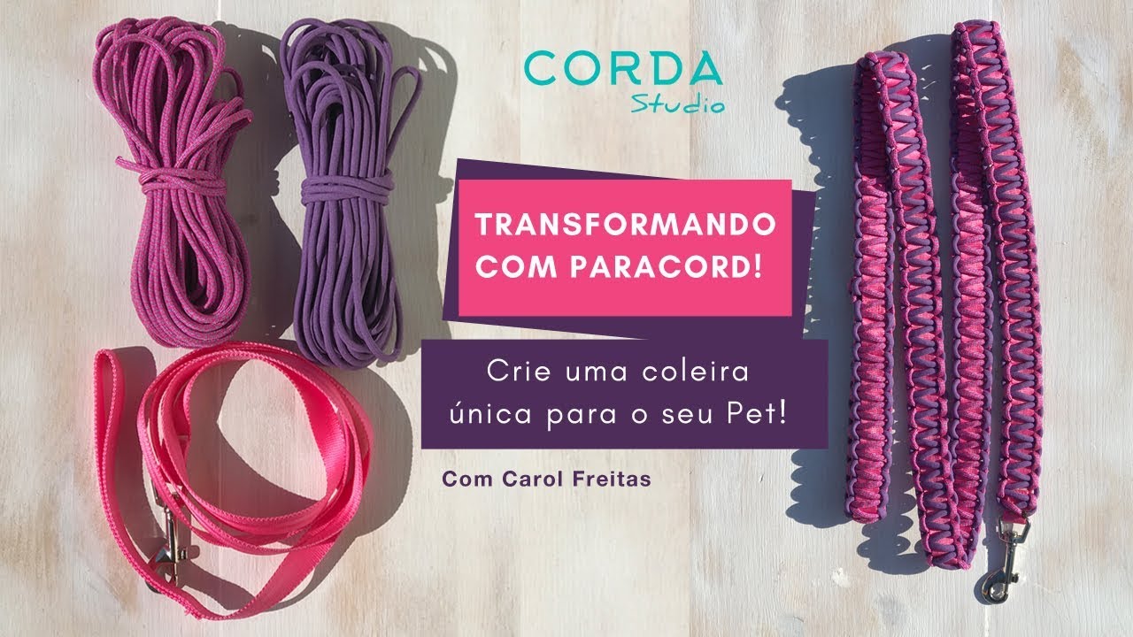TRANSFORMANDO UMA GUIA PET COM PARACORD! ⌘