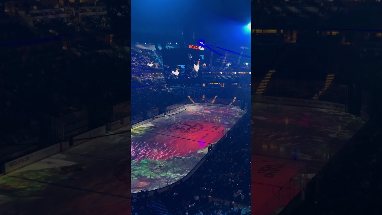 Anaheim Mighty Ducks Vs Los Angeles Kings opening ceremony 