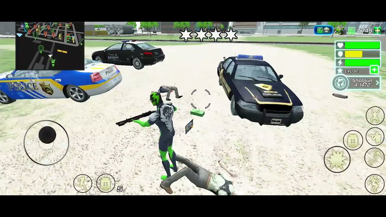 Rope Frog Ninja Hero Game || Distroy City And Members #gameplay #gameviral