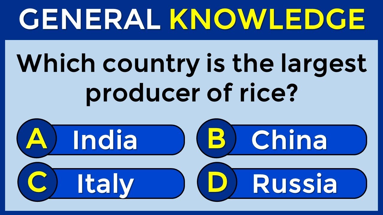 How Good Is Your General Knowledge? Take This 30-question Quiz To Find Out! #challenge 33
