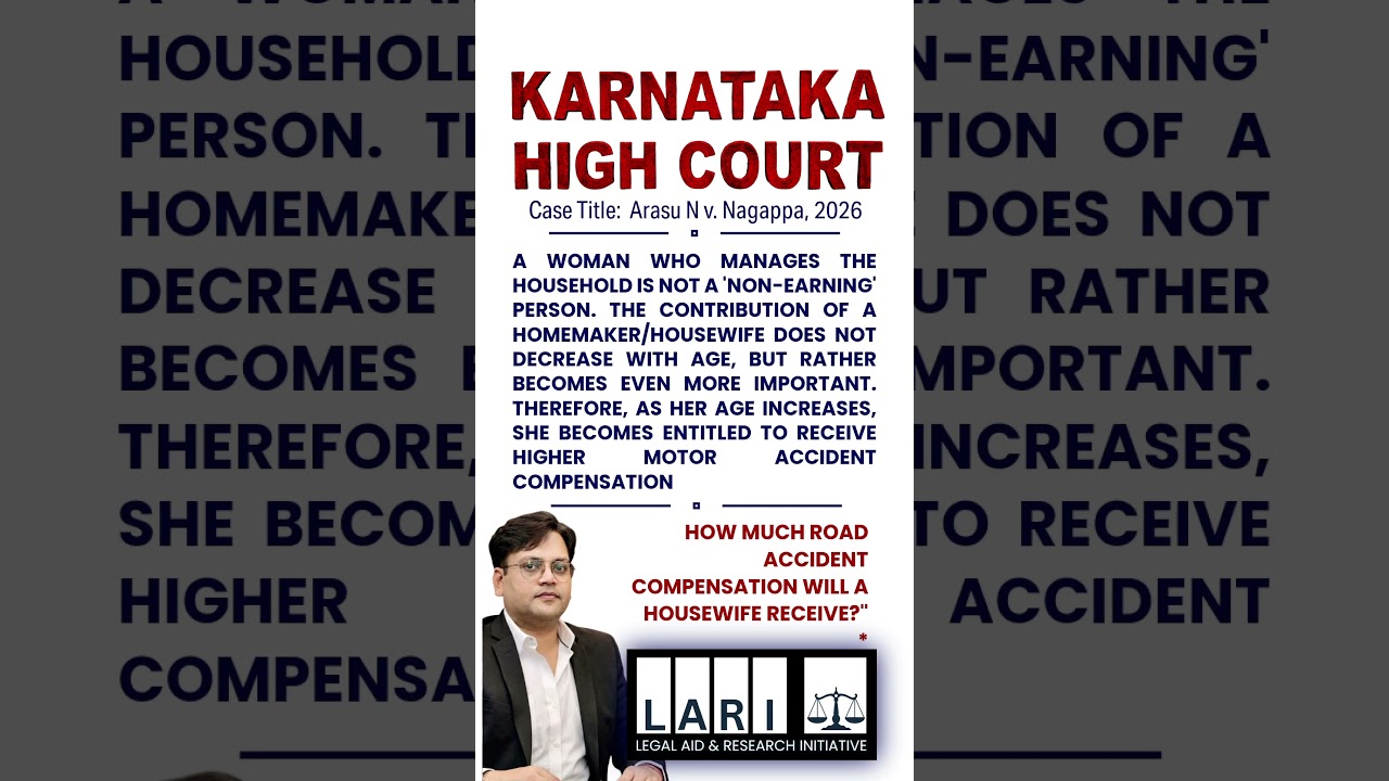 How much road accident compensation will a housewife receive?