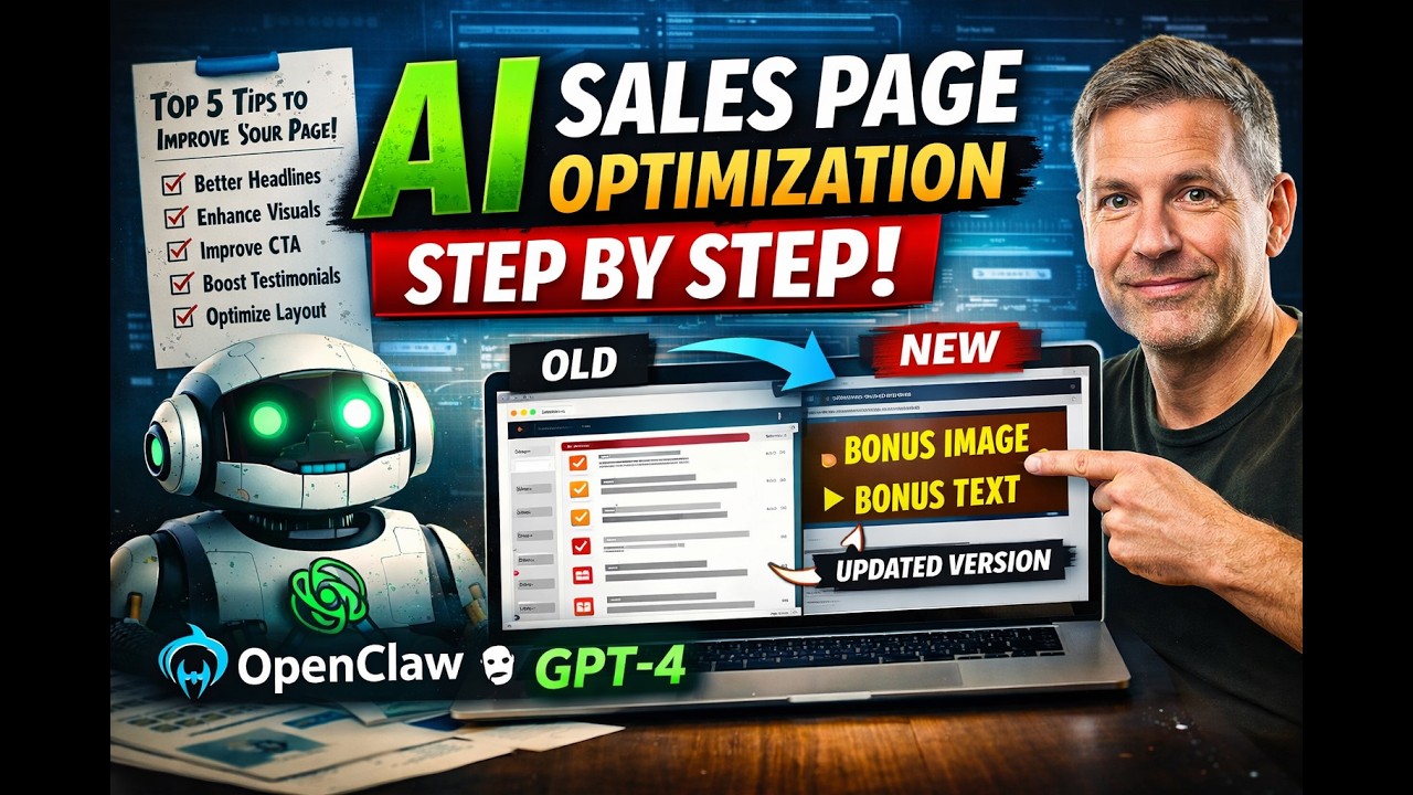 OpenClaw Sales Page Optimization Demo | Improve Copy, Layout & Conversions with AI