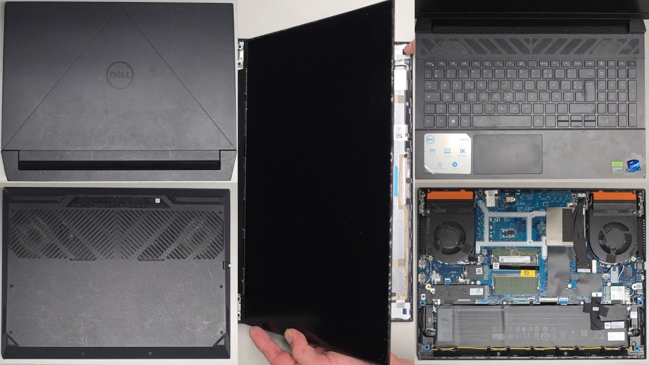 Dell G15 5530 Disassembly RAM SSD Hard Drive Upgrade Battery LCD Screen DC Jack Replacement Repair