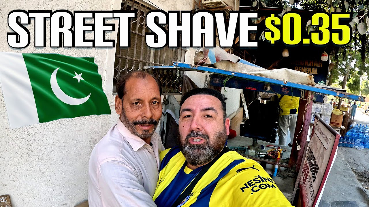 $0.35 Pakistan Street shave in Karachi
