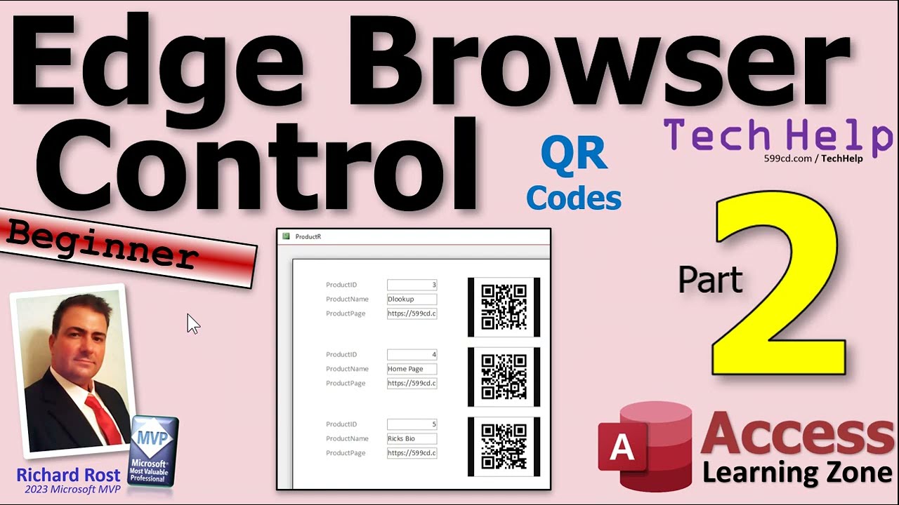 Using the New Edge Browser Control in Microsoft Access, Part 2: Generating QR Codes