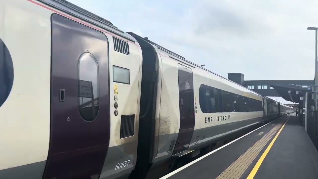 222017 and 222009 depart East Midlands Parkway on a service to Nottingham 