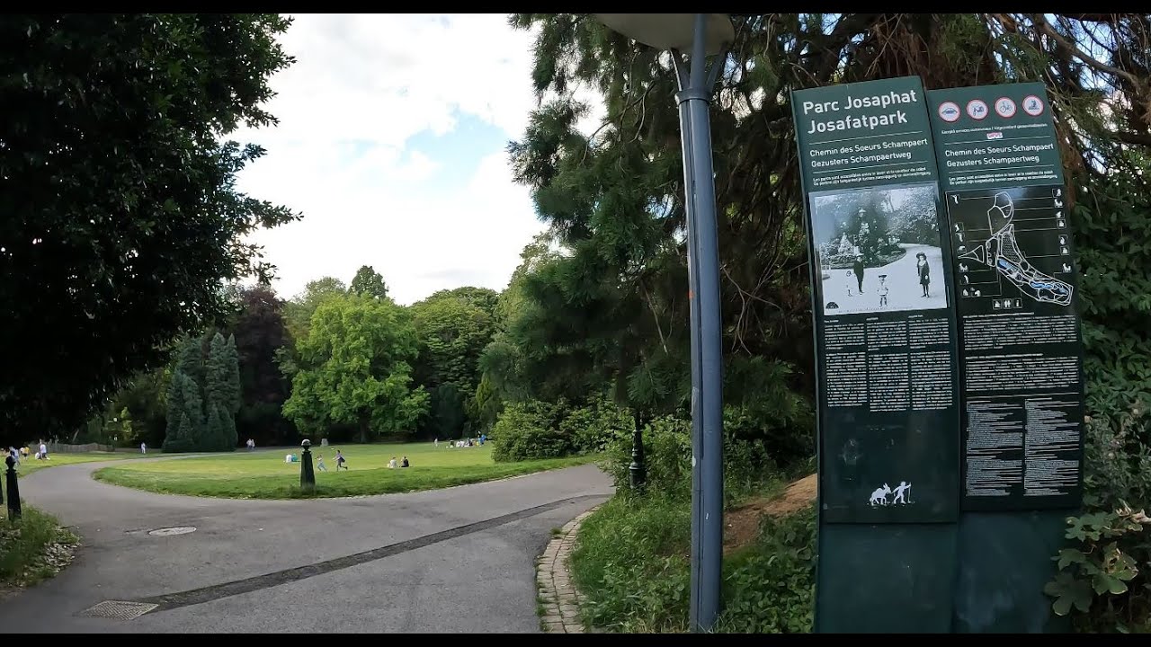 Brussels Street Walk - Parc Josaphat - 4K Gopro Hero10