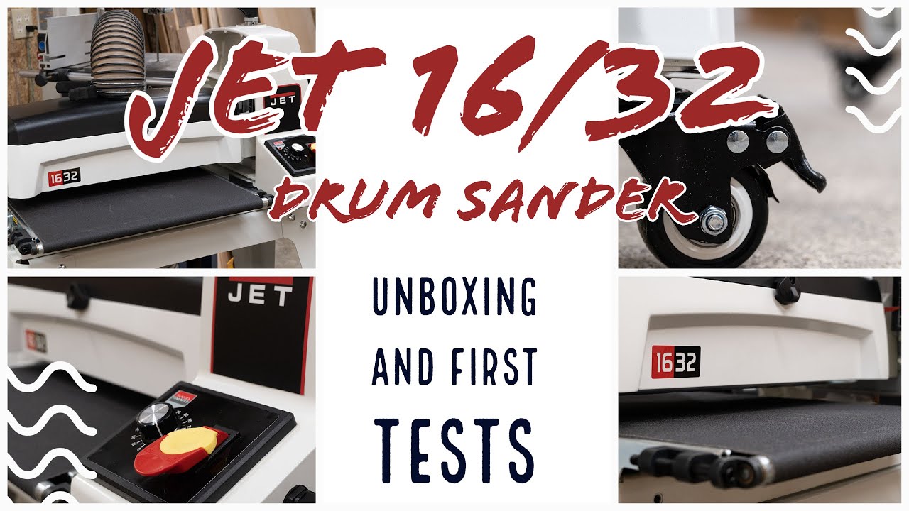 Jet 16/32 Drum Sander on casters. Unboxing. Assembly. Tests.