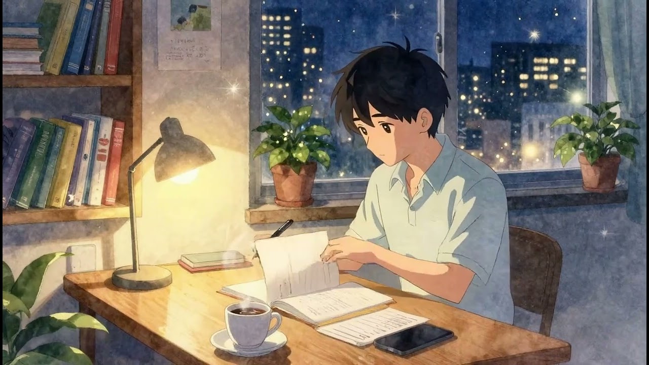 Cozy Room Lofi ☕ 4 Hours of Relaxing Beats for Homework & Focus