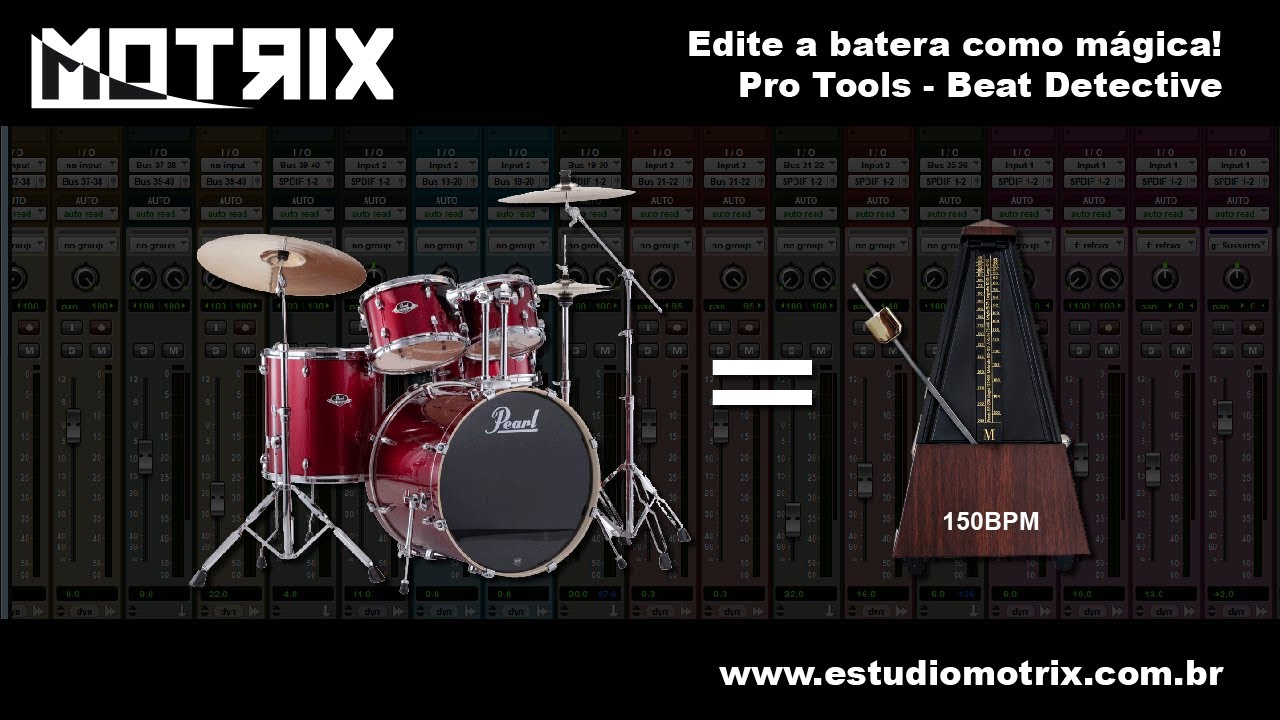 Como editar bateria como mágica! Pro Tools - Beat Detective