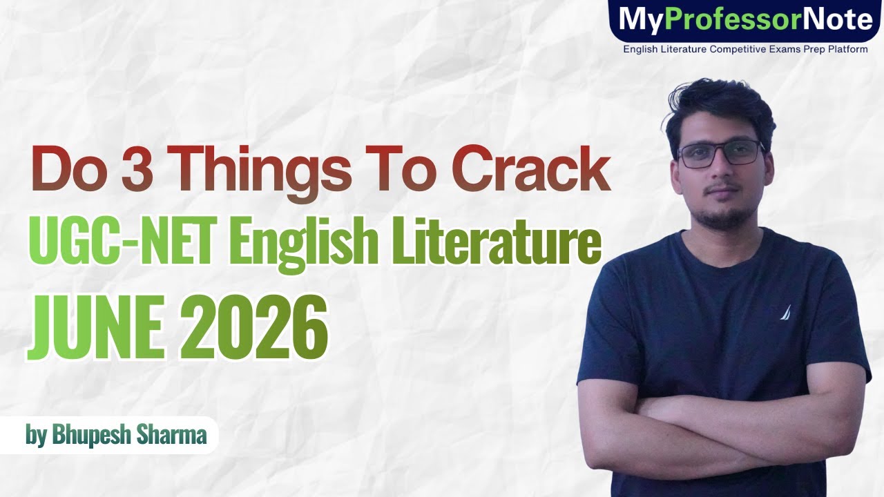 Do 3 Things to Crack UGC NET English JUNE 2026 Exam | Bhupesh Sharma | UGC NET English Literature