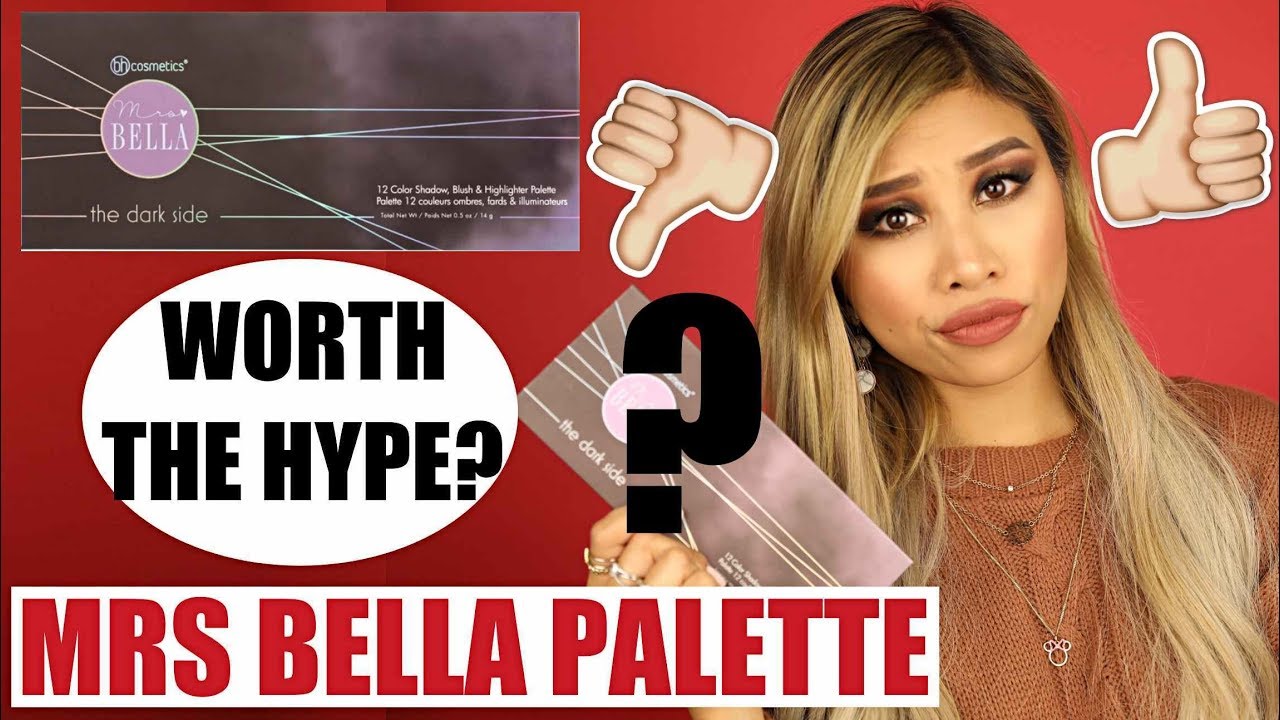 WORTH THE HYPE?! MRS BELLA BH COSMETICS DARK SIDE PALETTE & PINSELSET LIVE TEST l Kisus BeautyNews