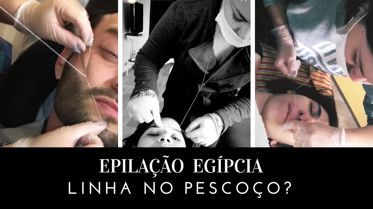 Ensinei epilação com linha de um modo diferente!