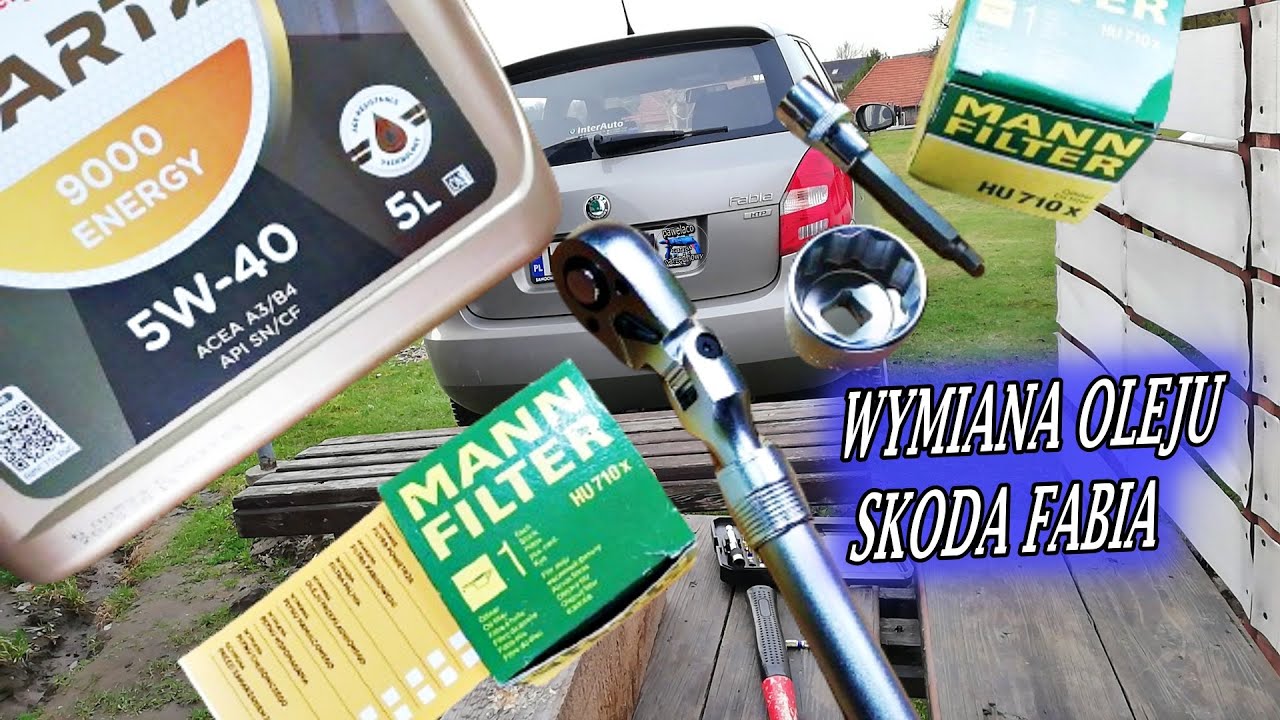 SKODA FABIA 2, wymiana oleju silnikowego, filtra oleju, jakie klucze potrzebne.
