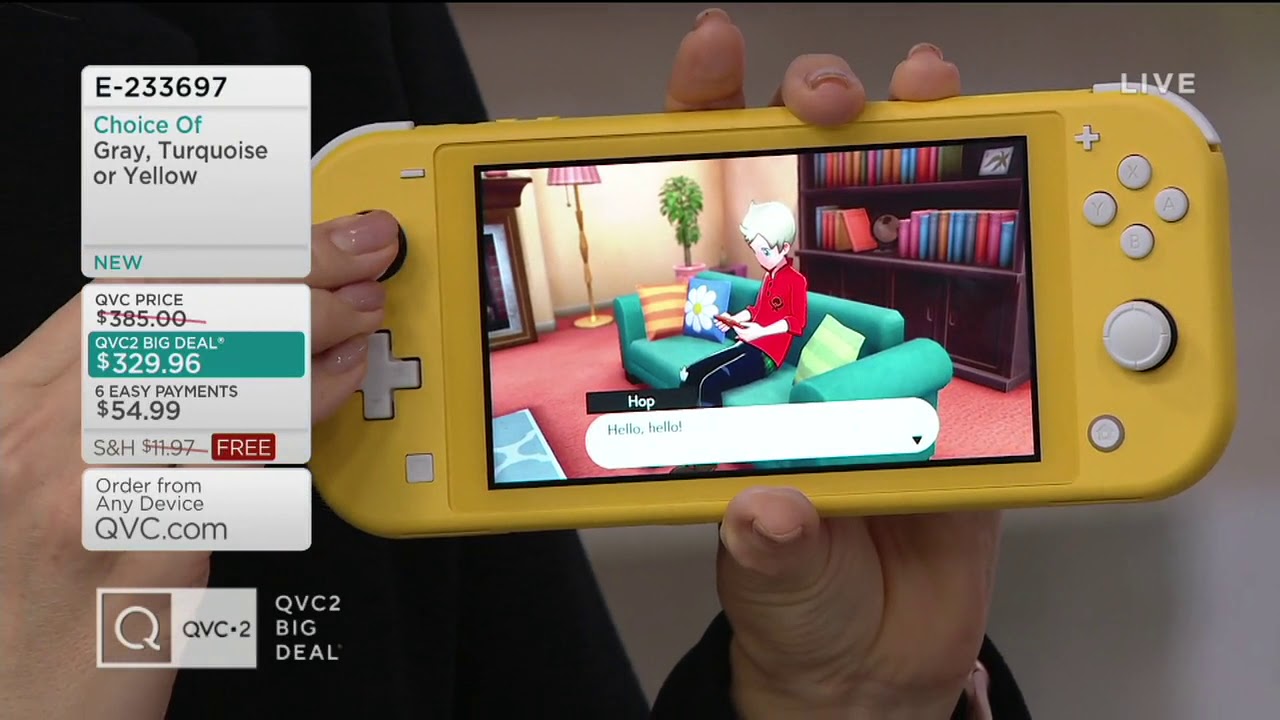 Nintendo Switch Lite with Pokemon Game and Accessories on QVC
