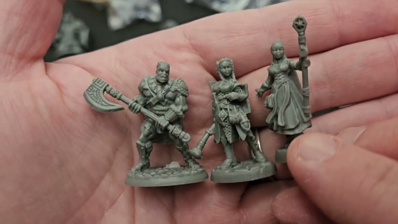 Reaper Bones 6 core set unboxing showcase and review