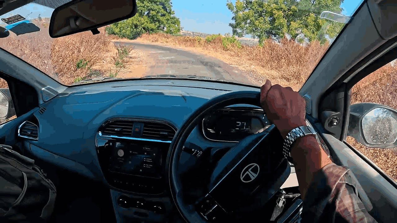 Ghat road drive Tata Tiago drive pov | driving in village ghats #tatamotors #pov #drive #tiago #cars