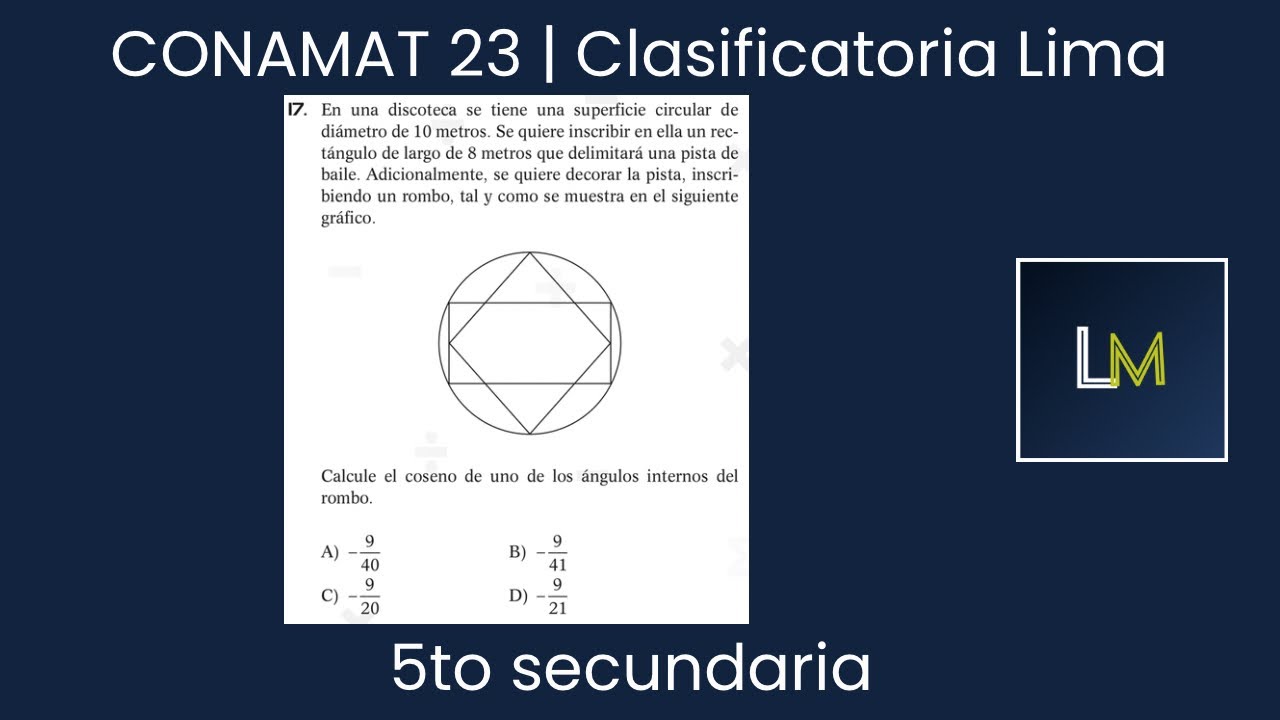 CONAMAT 23 | Clasificatoria Lima | 5to secundaria | Problema 17