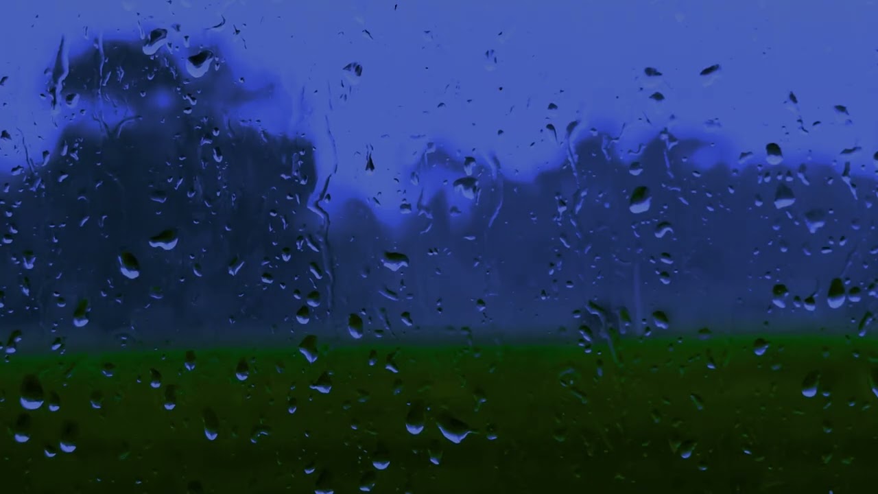 Sound of rain on window with dark screen to sleep - Calm the mind - Anxiety & Depression Relief