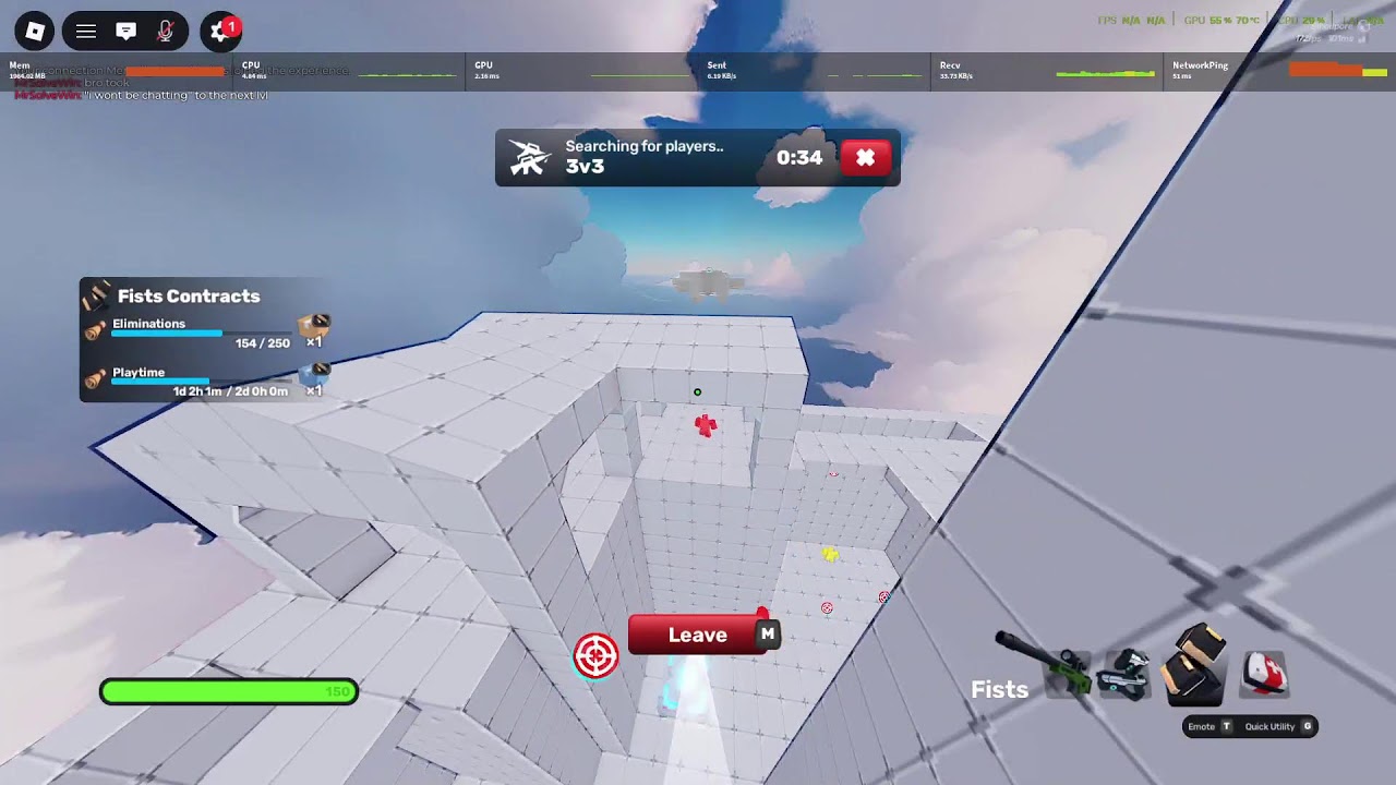 Playing Roblox Rival's