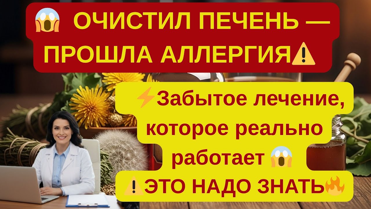 🔥 ОЧИСТИЛ ПЕЧЕНЬ — ПРОШЛА АЛЛЕРГИЯ! Забытое лечение, которое реально работает